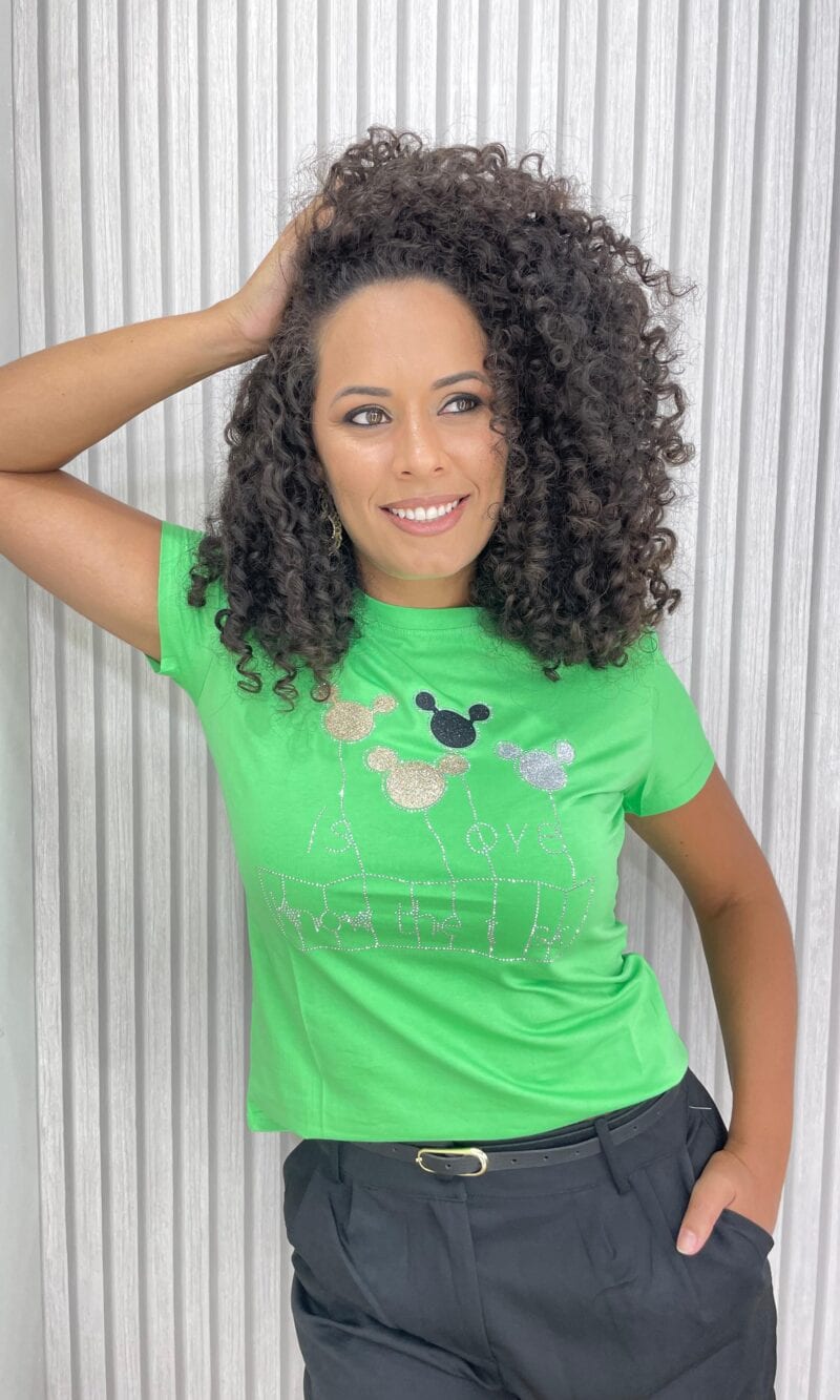 t shirt minnie verde