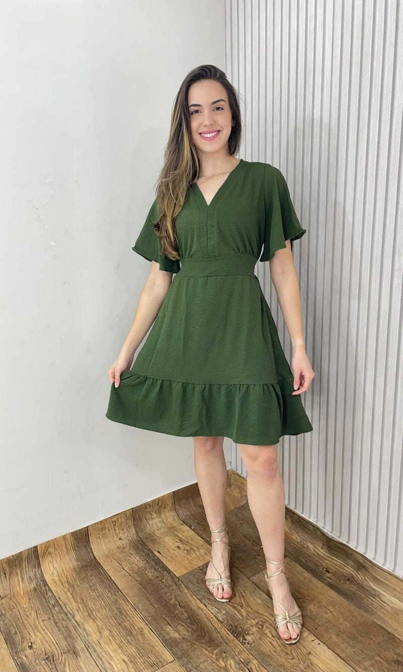 vestido amanda verde militar vestido amanda verde militar