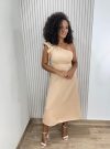 vestido dara bege