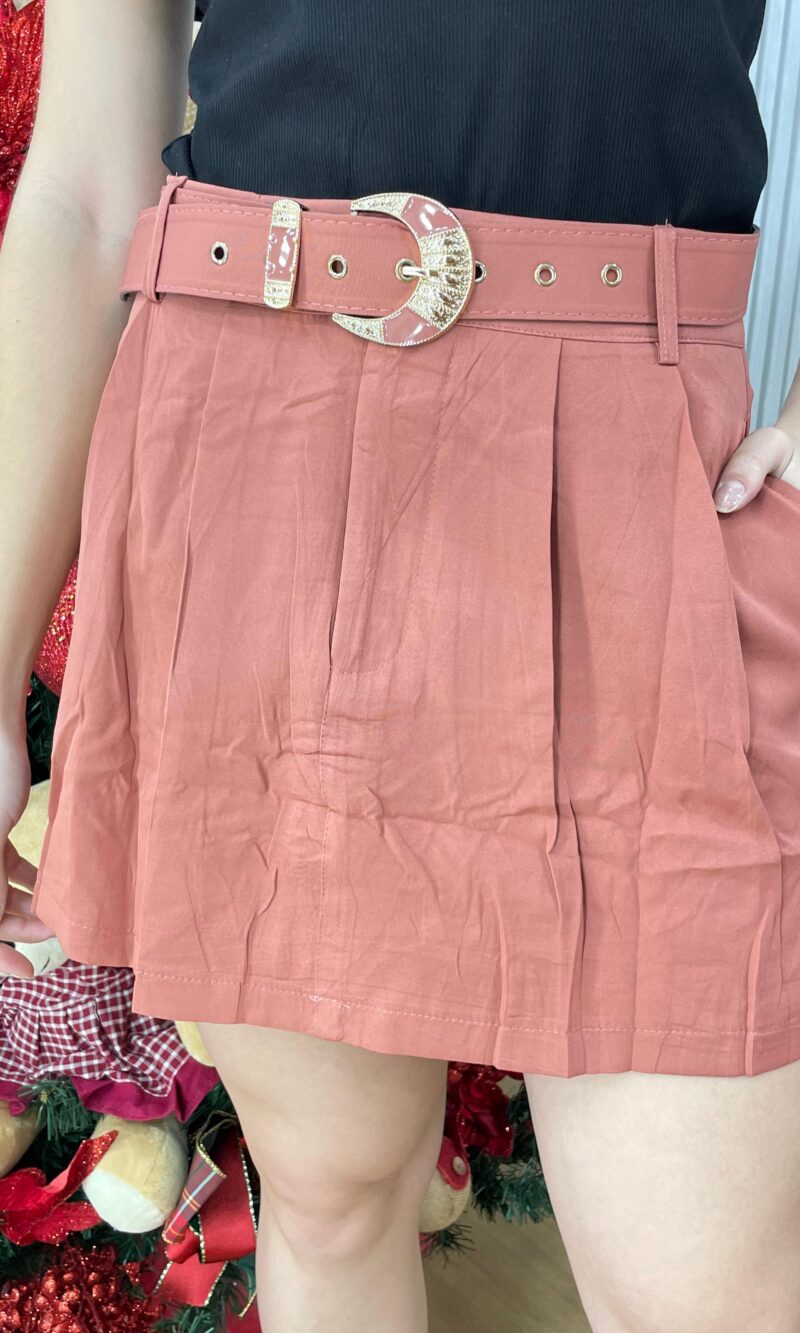 short saia maju rosa queimado
