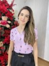 t shir flamingo lilás