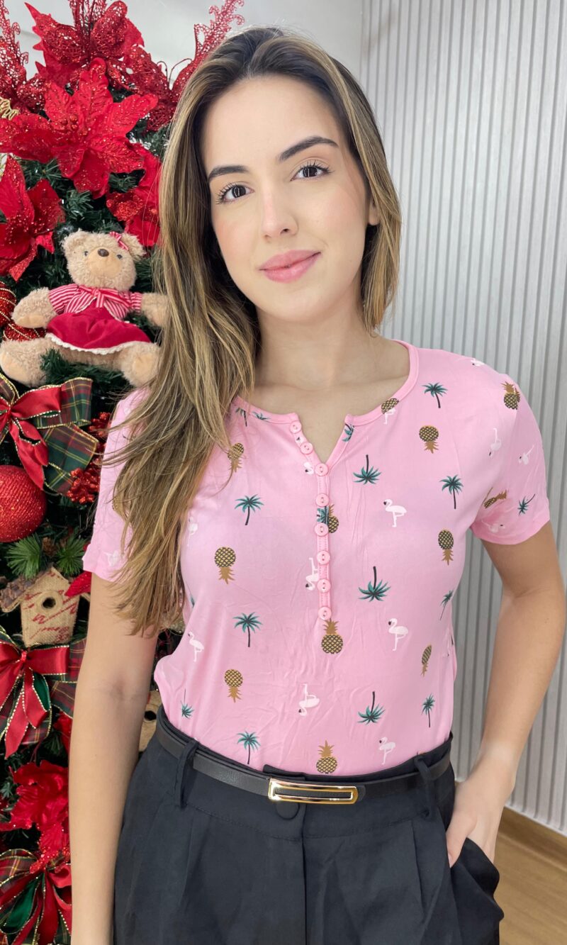 t shir flamingo rosa bb