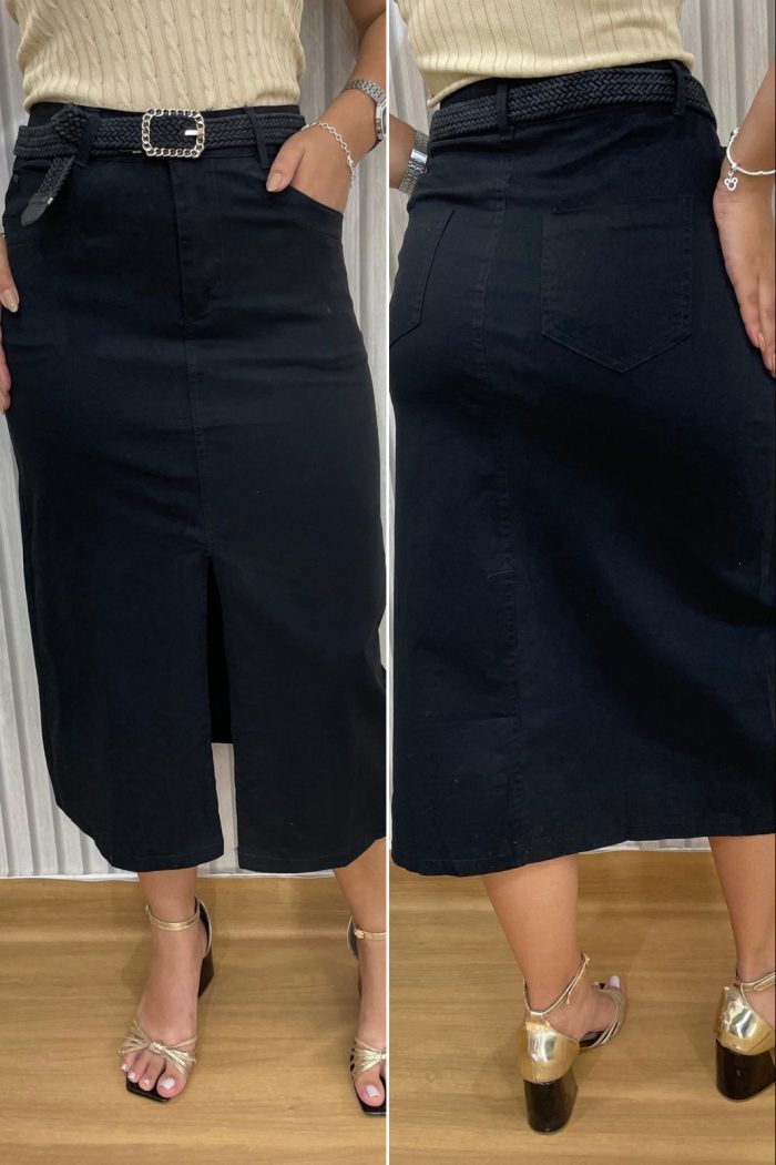 saia midi jana preto saia midi jana preto