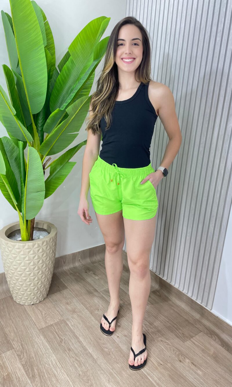 short tactel bia verde neon short tactel bia verde neon
