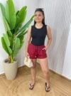 short tactel bia vinho