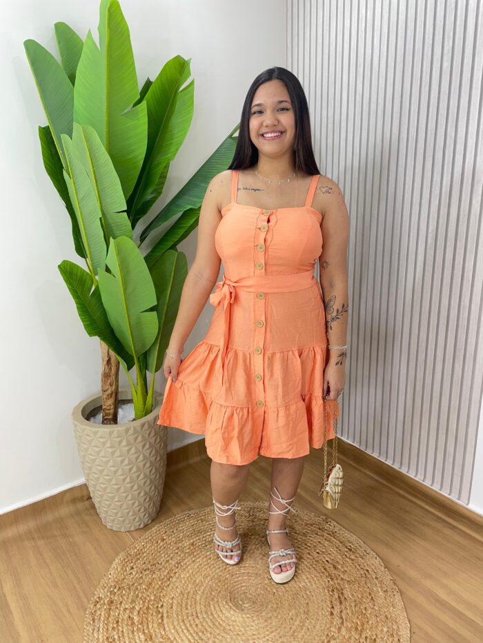 vestido bia salmão vestido bia salmão