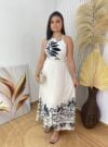 vestido lorena bege