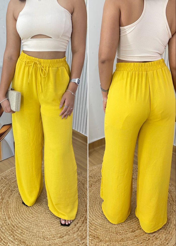 calça sarah amarelo calça sarah amarelo