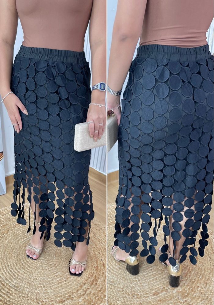 saia midi helena preta saia midi helena preta