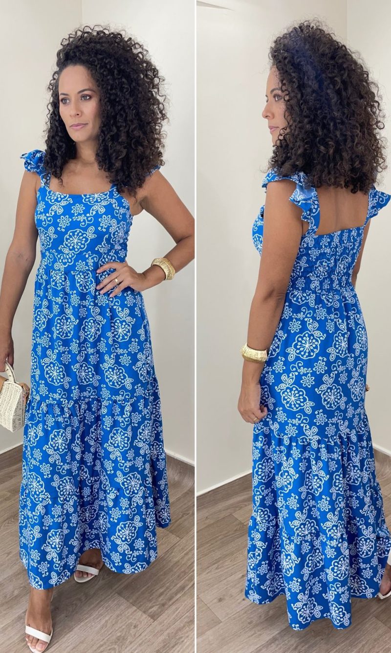 vestido lara azul petroleo