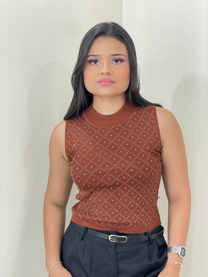cropped cris marrom cropped cris marrom
