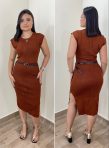 vestido elizane caramelo