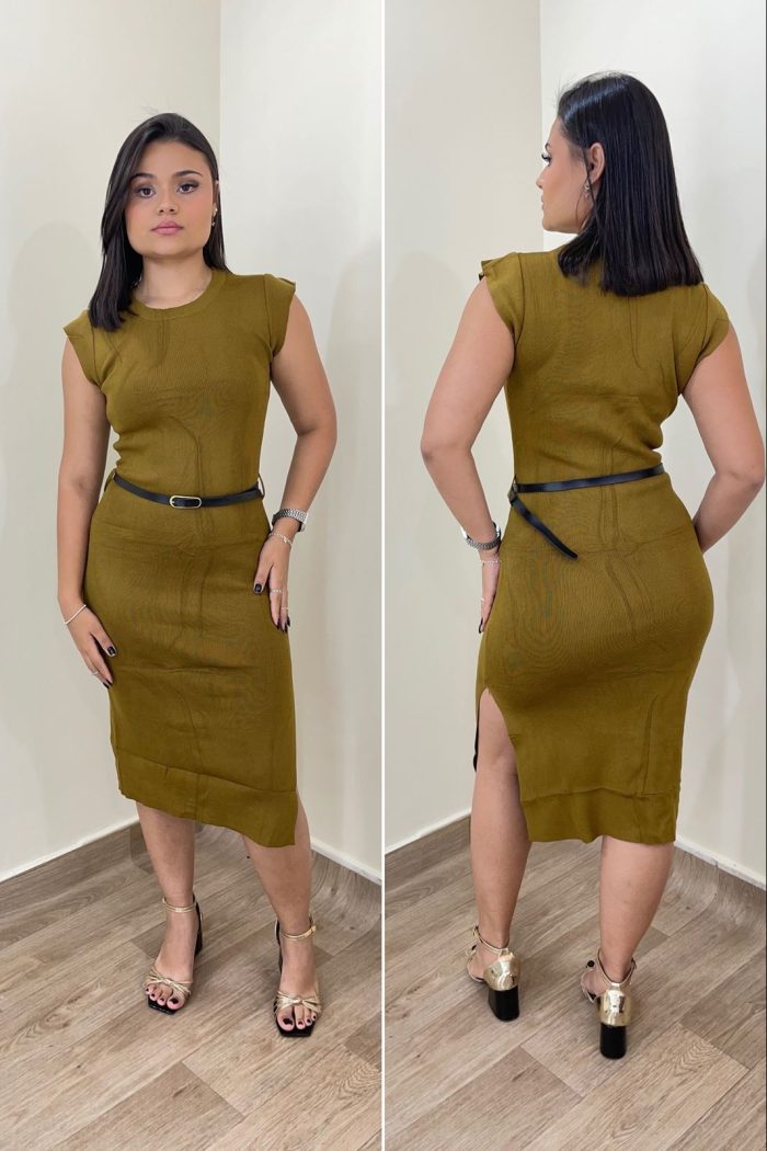 vestido elizane verde musgo vestido elizane verde musgo