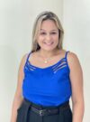 blusa plus rosy azul royal