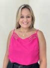 blusa plus rosy rosa