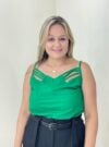 blusa plus rosy verde