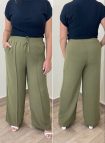 calça pantalona plus elaine verde militar