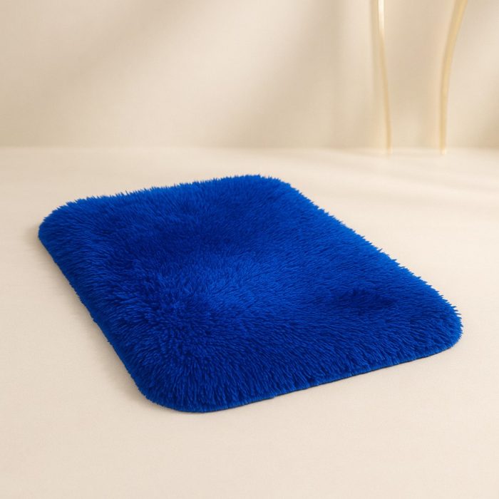 tapete azul sofisticado e confortável