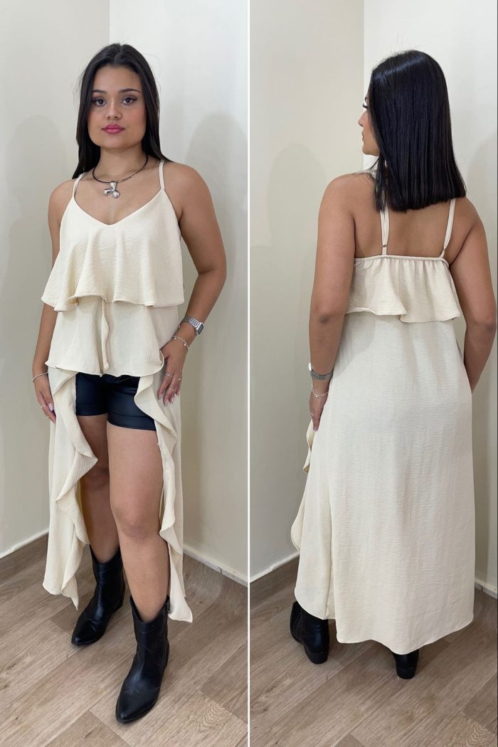 túnica boho creme túnica boho creme