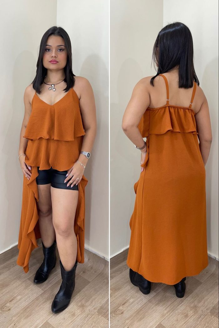 túnica boho telha túnica boho telha