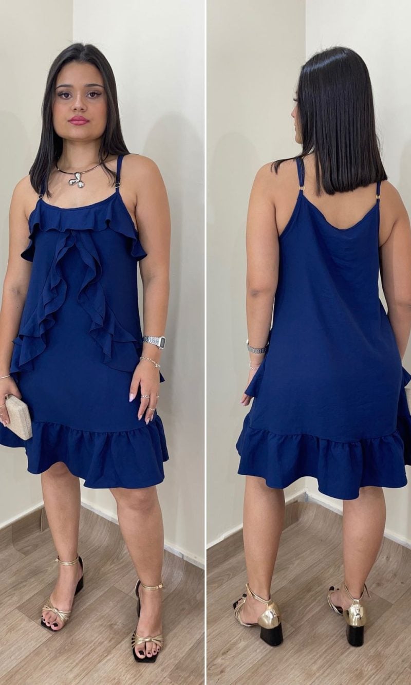 vestido gaia azul marinho