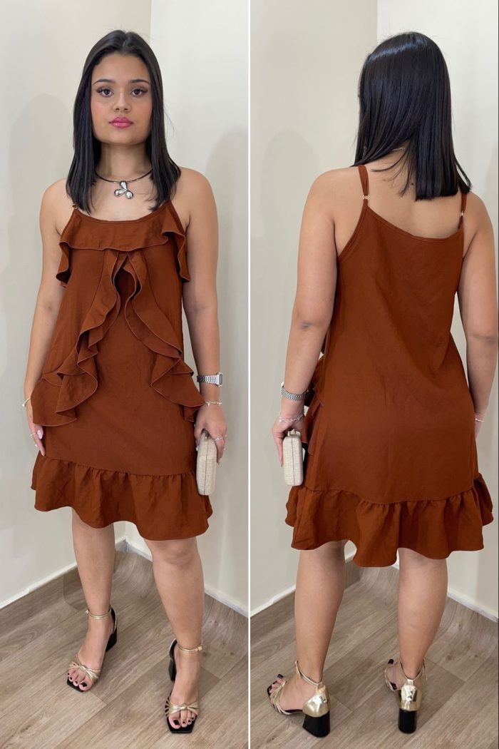 vestido gaia marrom vestido gaia marrom