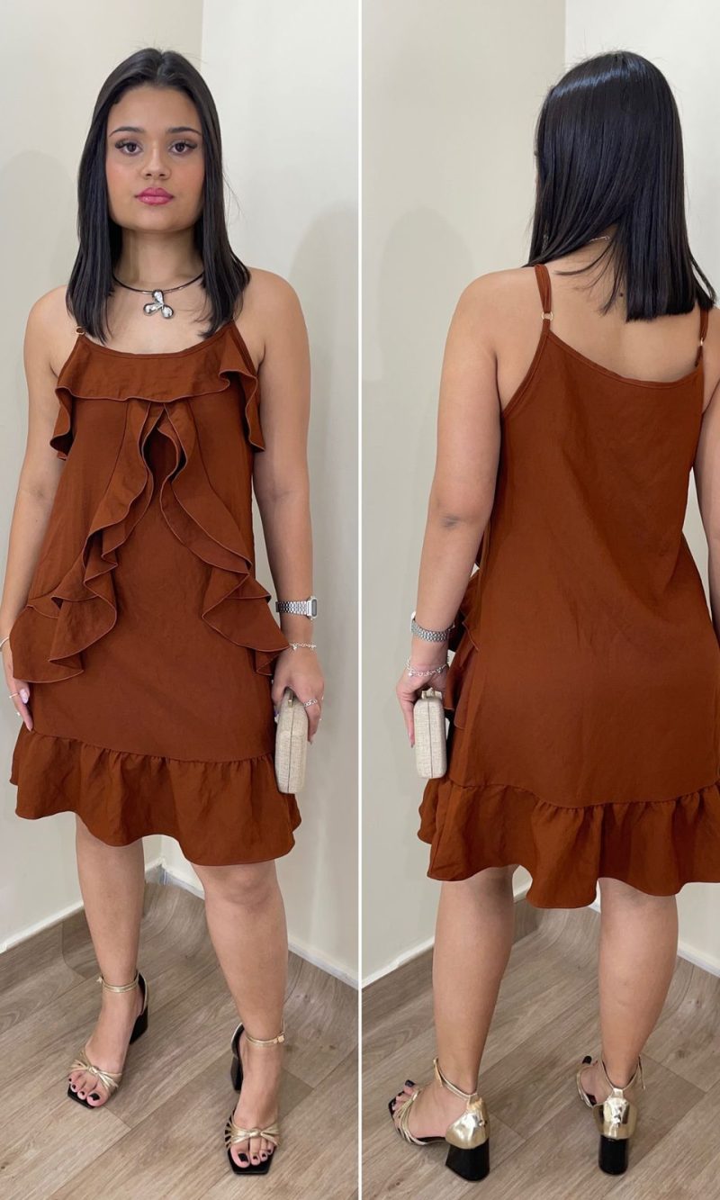 vestido gaia marrom
