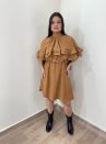 vestido capa boho caramelo