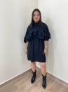 vestido capa boho preto