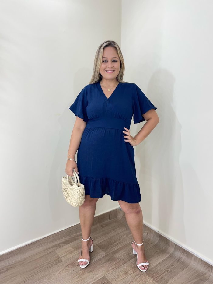 vestido plus ligia azul