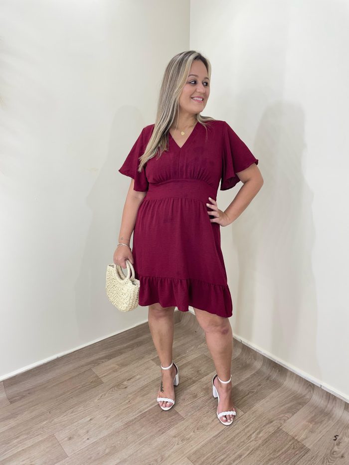 vestido plus ligia vinho vestido plus ligia vinho