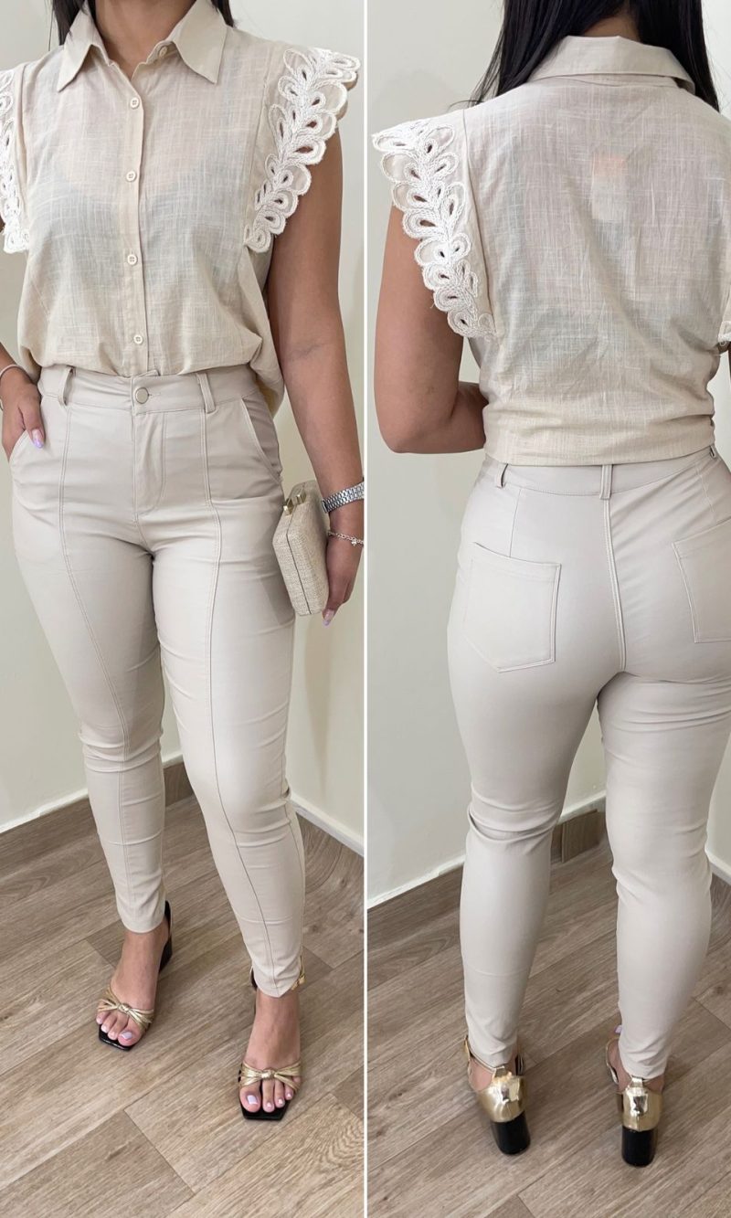 calça Ágata bege calça Ágata bege