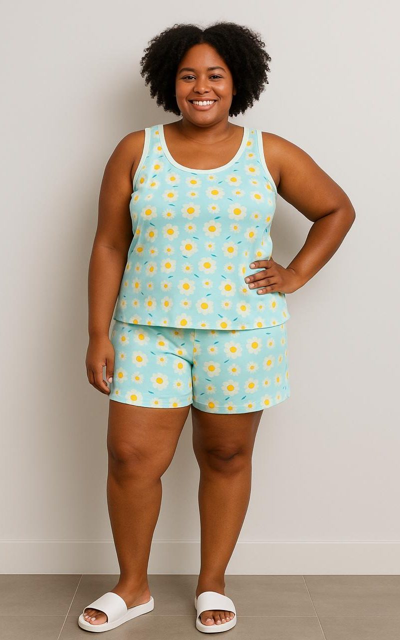 pijama taís verde água