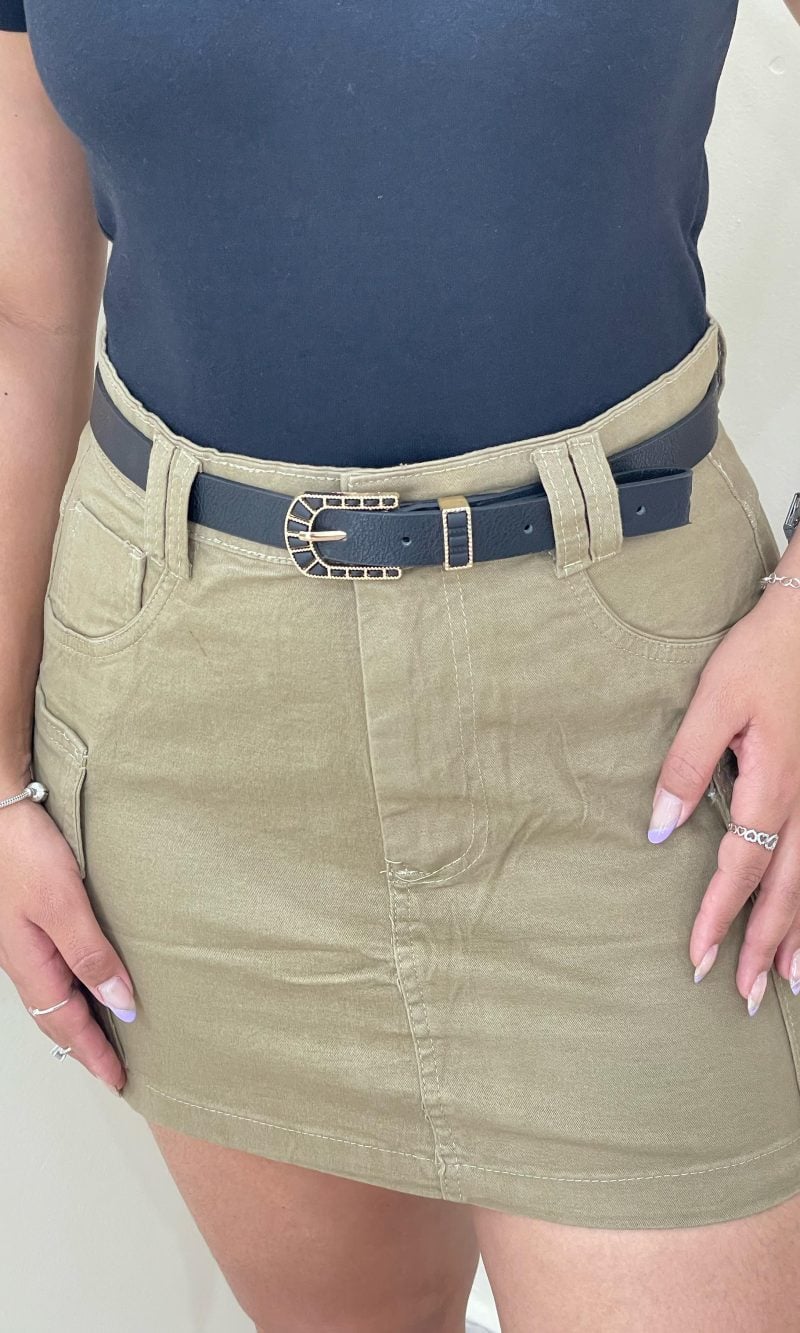saia jeans cargo caqui