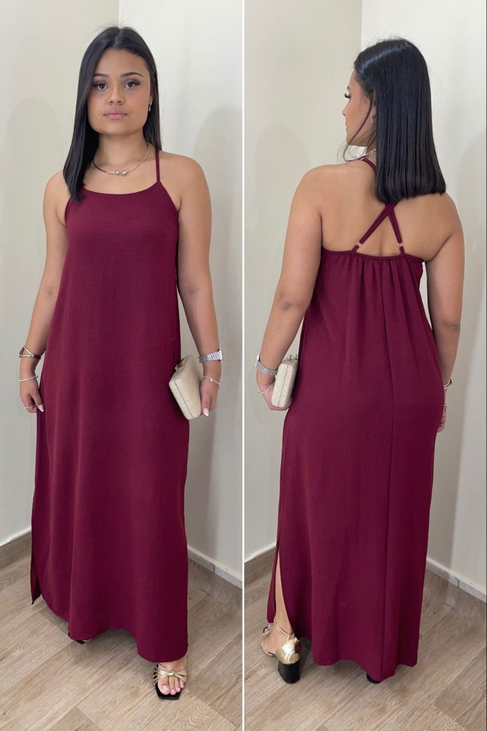 vestido athena marsala vestido athena marsala