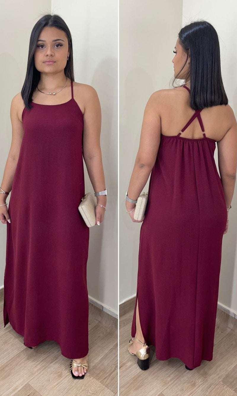 vestido athena marsala