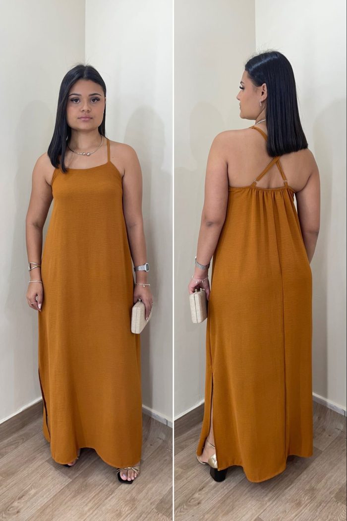 vestido athena mostarda vestido athena mostarda