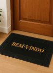 tapete bem vindo preto