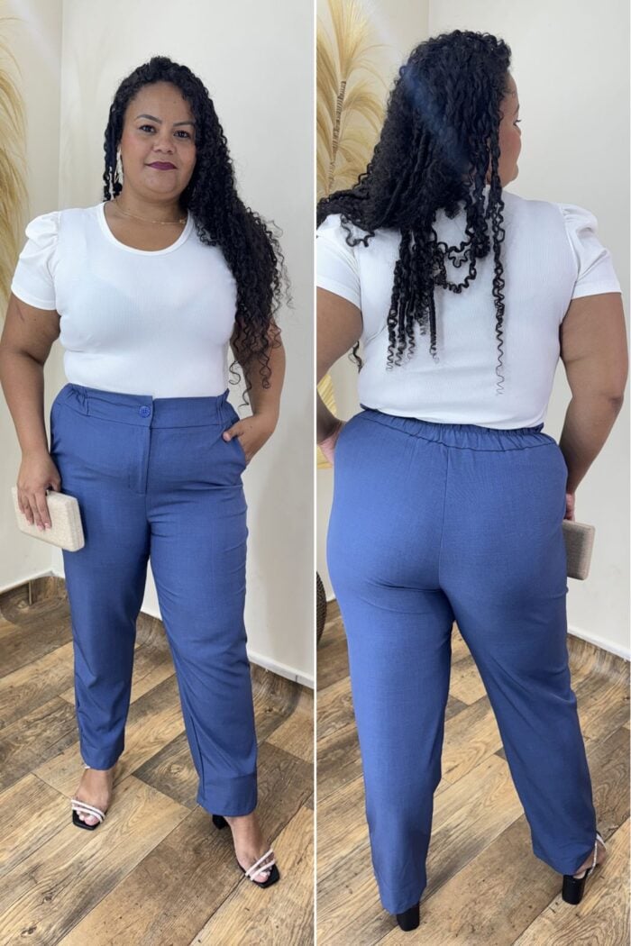 calÇa plus size alfaiataria lolana