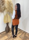 conjunto colete e camisa lina